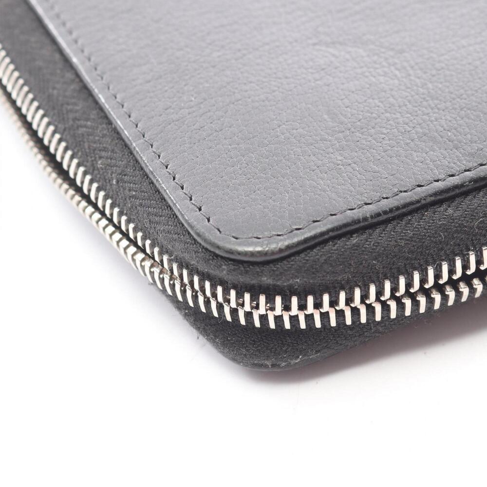 CHANEL Authentic Black Leather Logo Wallet - Picture 8 of 14